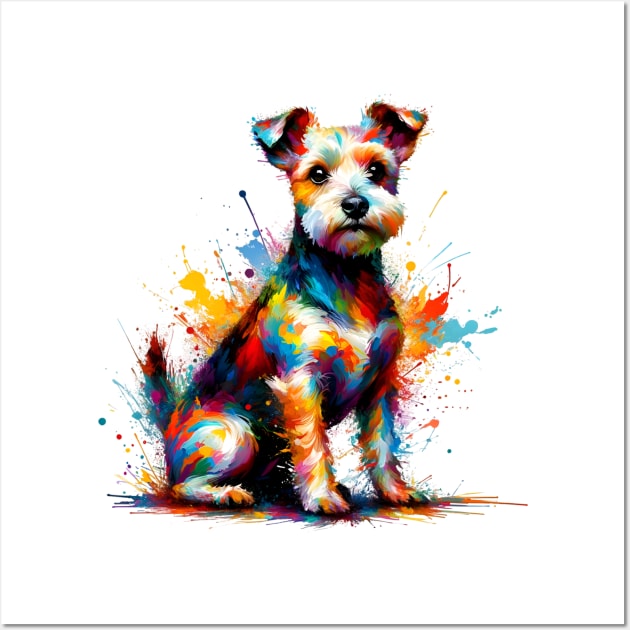 Teddy Roosevelt Terrier in Vivacious Splash Art Wall Art by ArtRUs